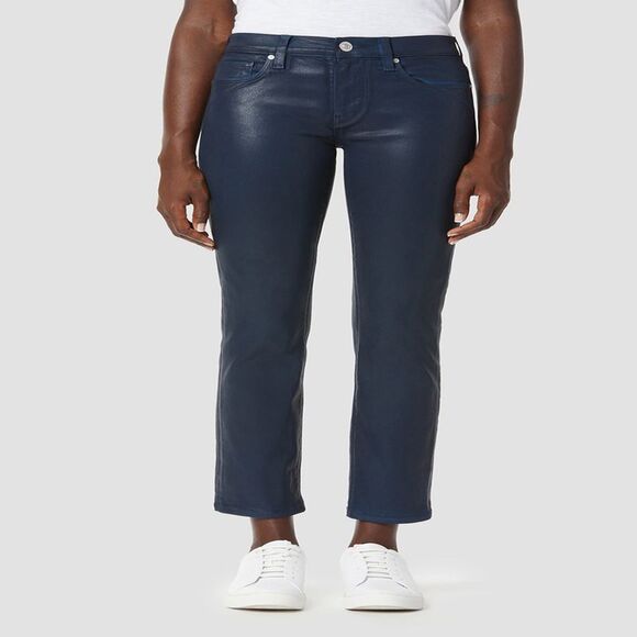 Hudson Jeans Nico Coated Straight Ankle Jeans In Pageant Blue Coated - - Picture 2 of 3